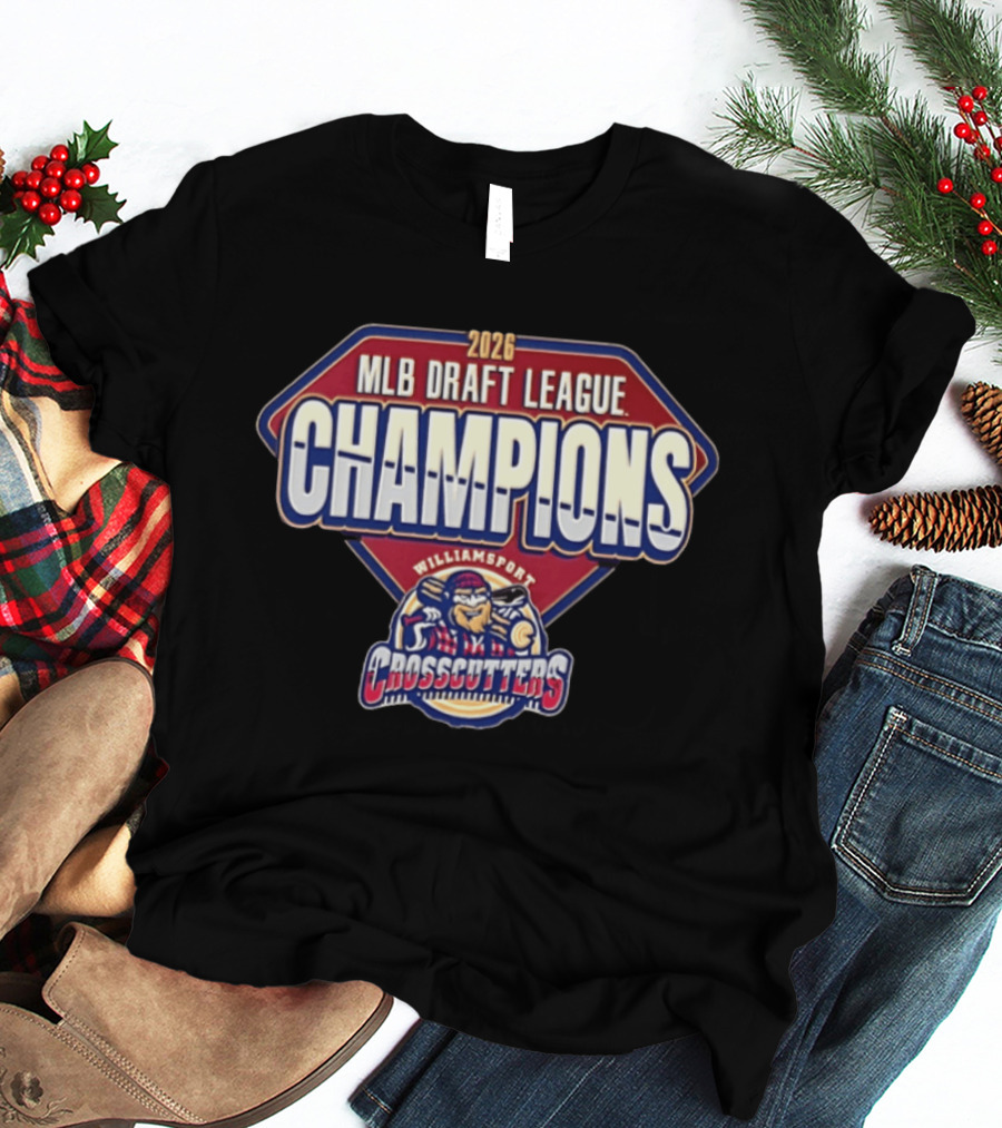 Williamsport Crosscutters 2026 MLB Draft League Champions Celebration T-Shirt