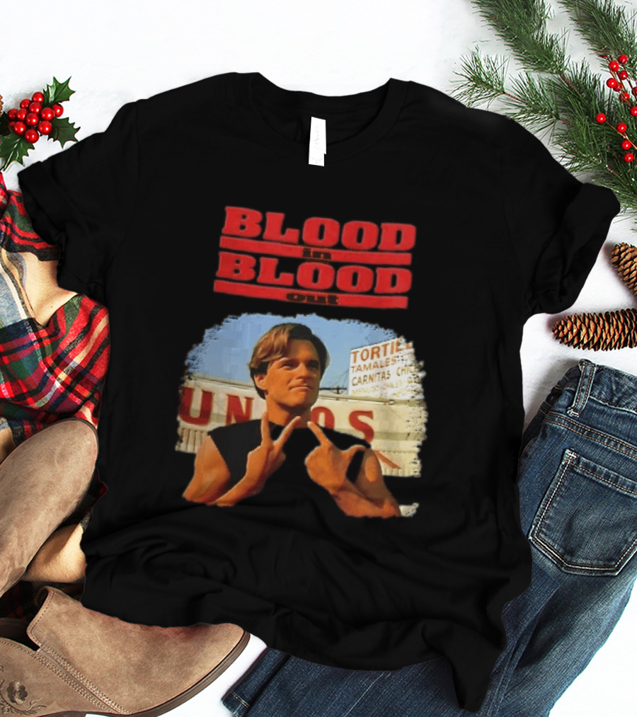 Blood In Blood Out Hand Gesture Tortillas Tamales Carnitas Image T-Shirt