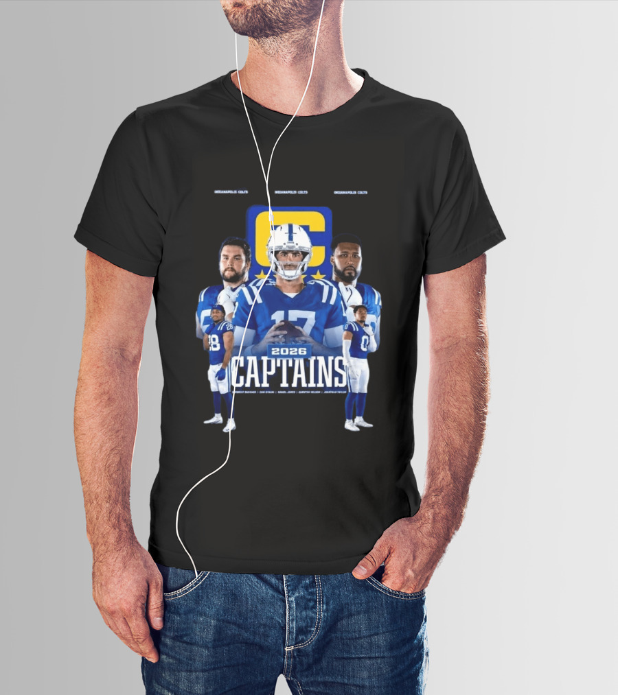 Colts Football 2026 Captains Sports Team T-Shirt