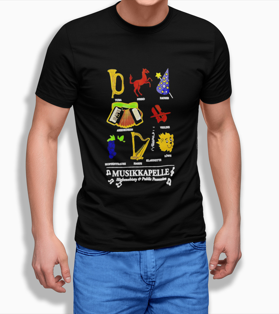 Musikkapelle Highsnobiety And Public Possession Tuba Speed Zauber Akkordeon Wolke Hopfentruabe Harfe Klarinet Löwe T-Shirt