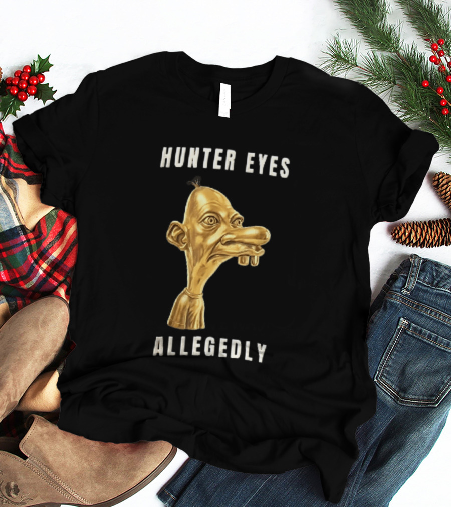 Hunter Eyes Allegedly 3D Golden Manny Caricature Head T-Shirt