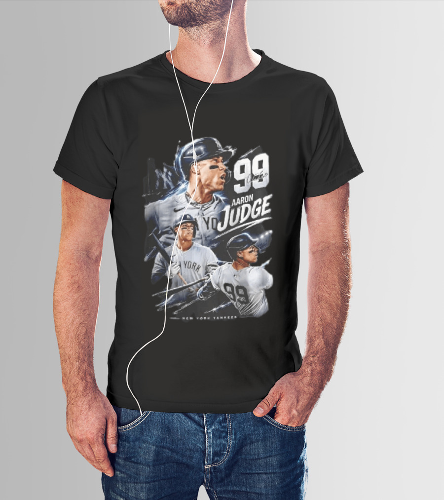 New York Yankees Aaron Judge 99 Three Batting Action Poses T-Shirt