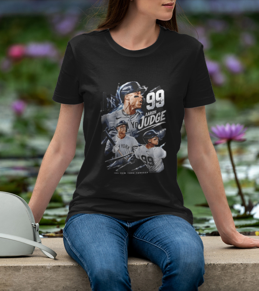 New York Yankees Aaron Judge 99 Three Batting Action Poses T-Shirt