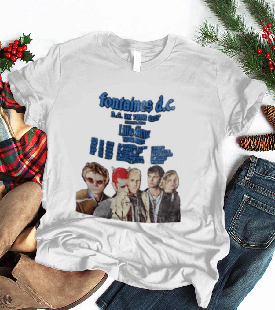 Fontaines D.C. UK Tour 2027 Summer Headline Tour Blue T-Shirt