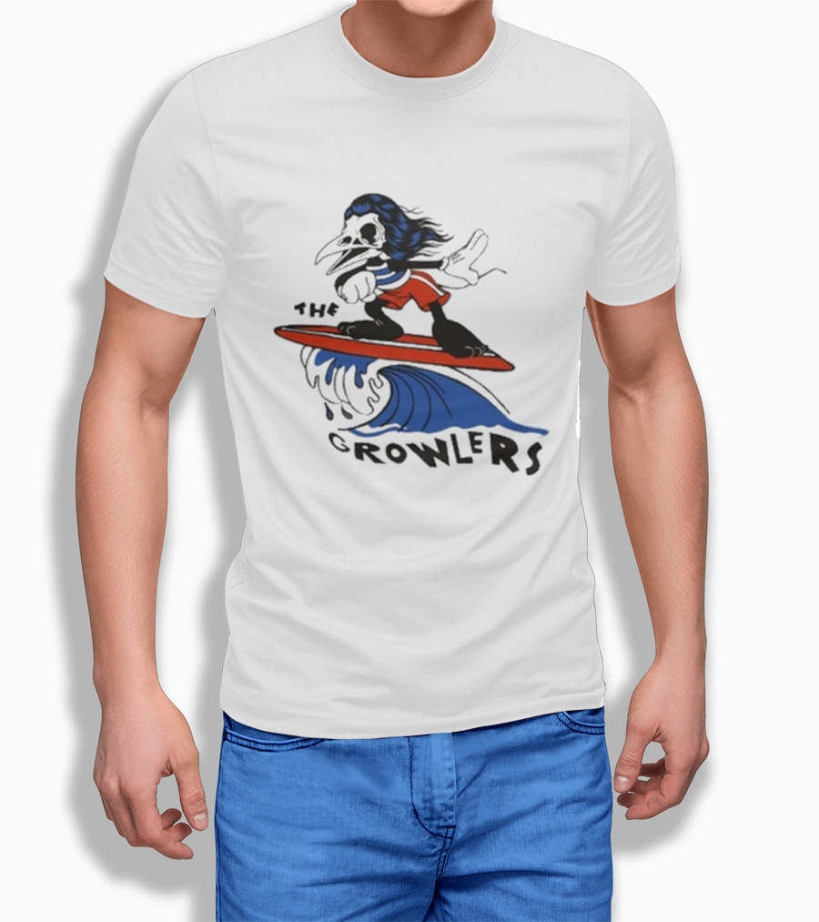 The Growlers Surfing Cartoon Character Wave Adventure T-Shirt