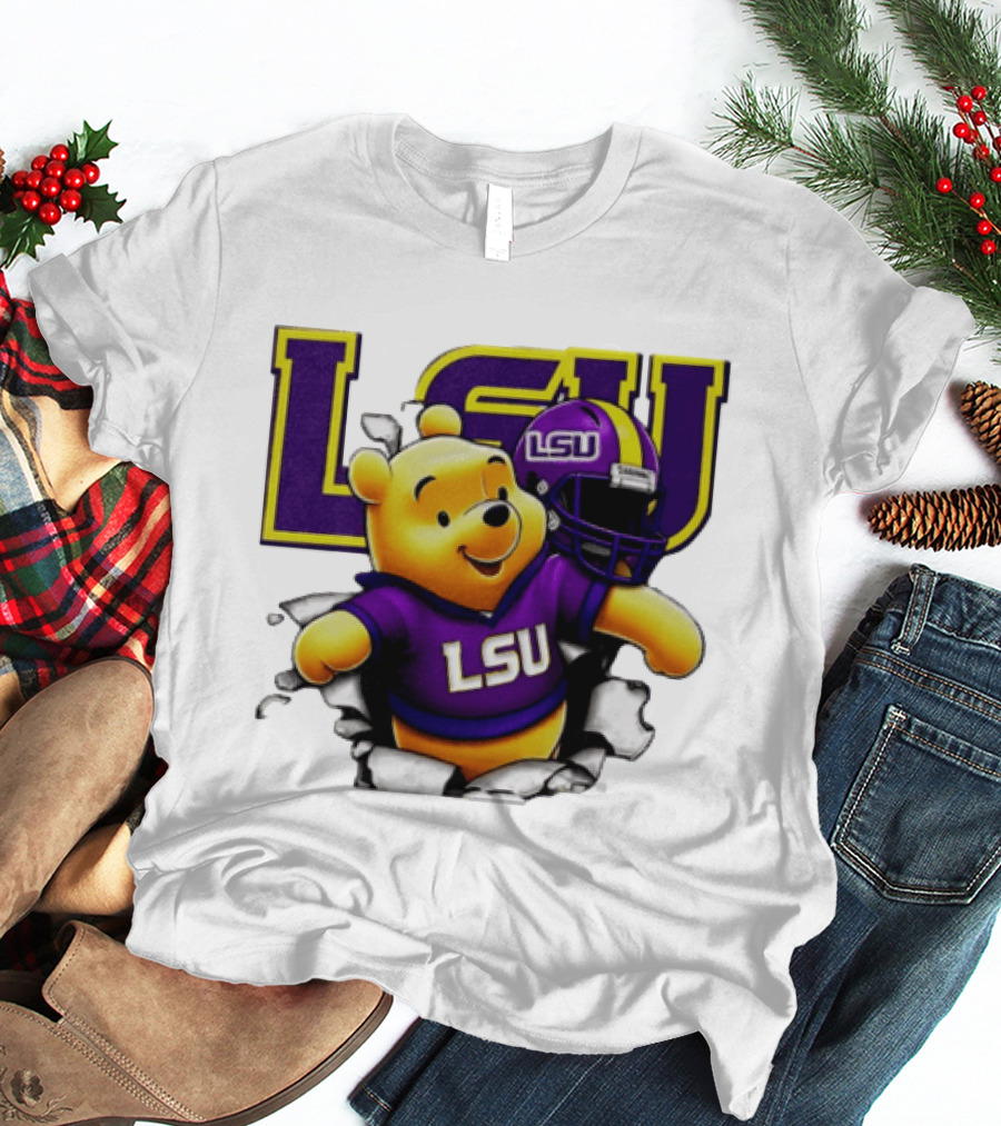 LSU Tigers Winnie The Pooh Football Team T-Shirt