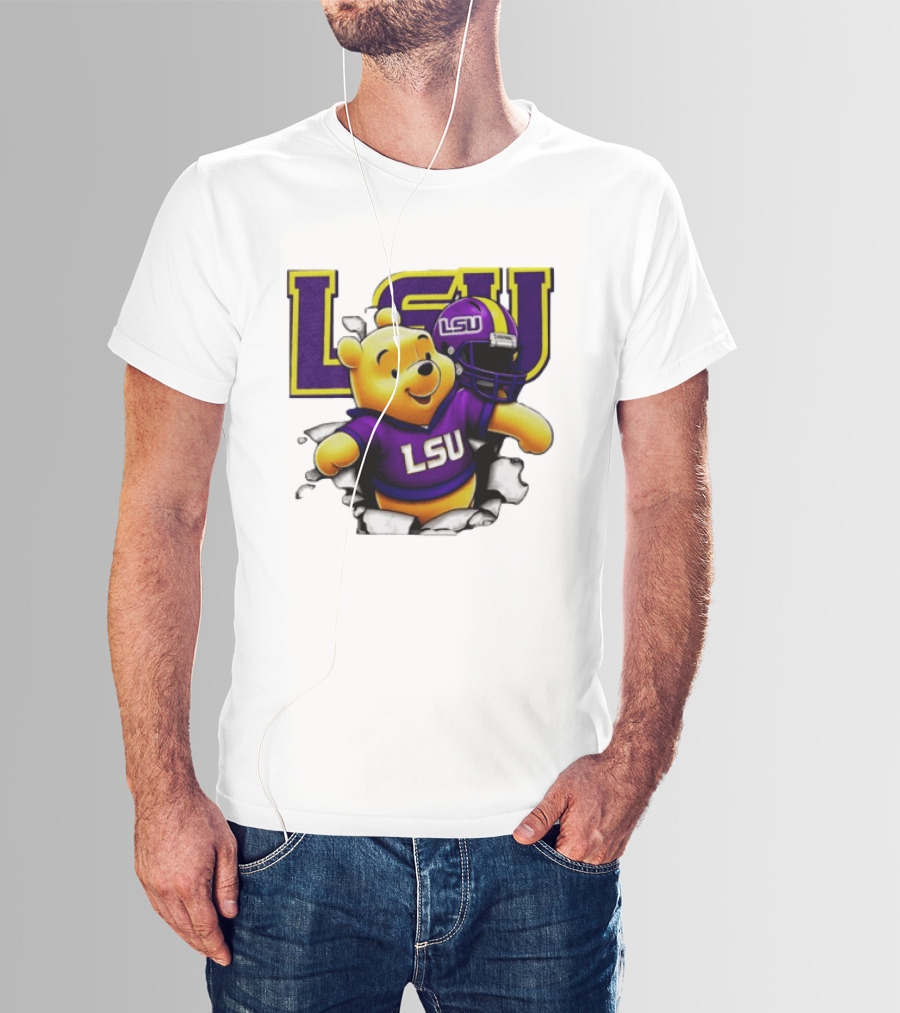 LSU Tigers Winnie The Pooh Football Team T-Shirt