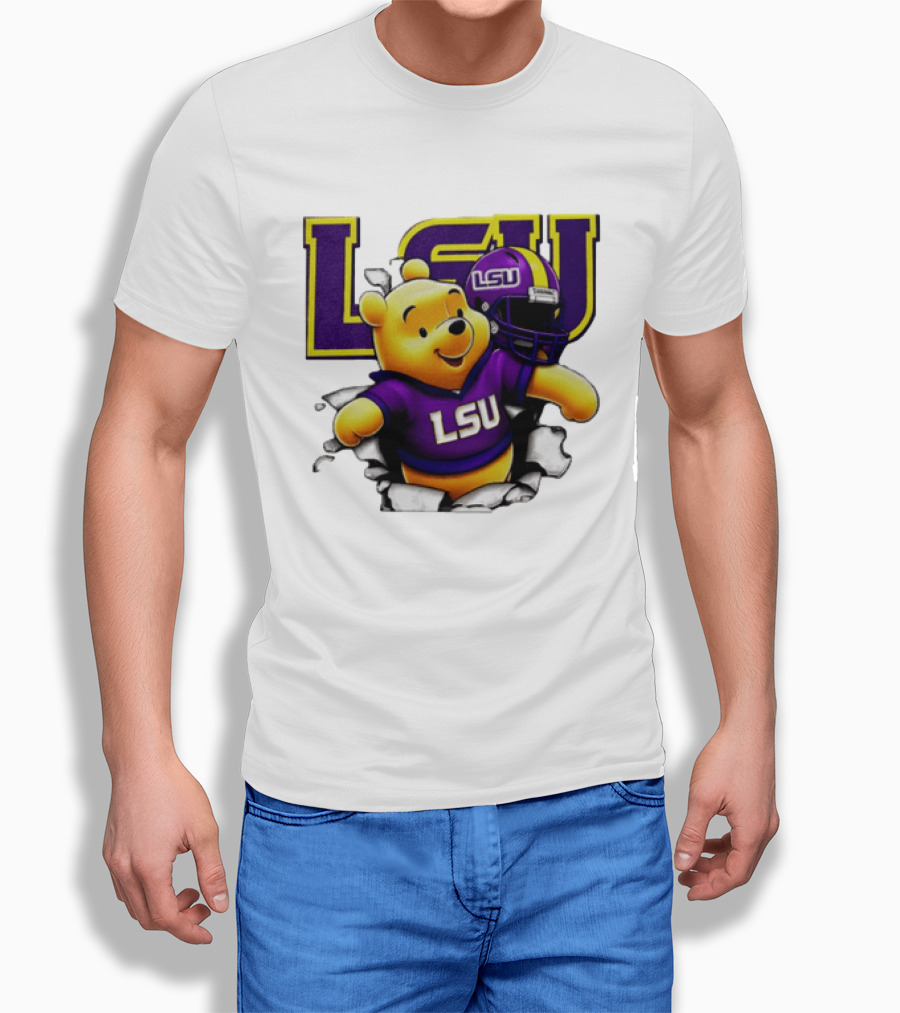 LSU Tigers Winnie The Pooh Football Team T-Shirt