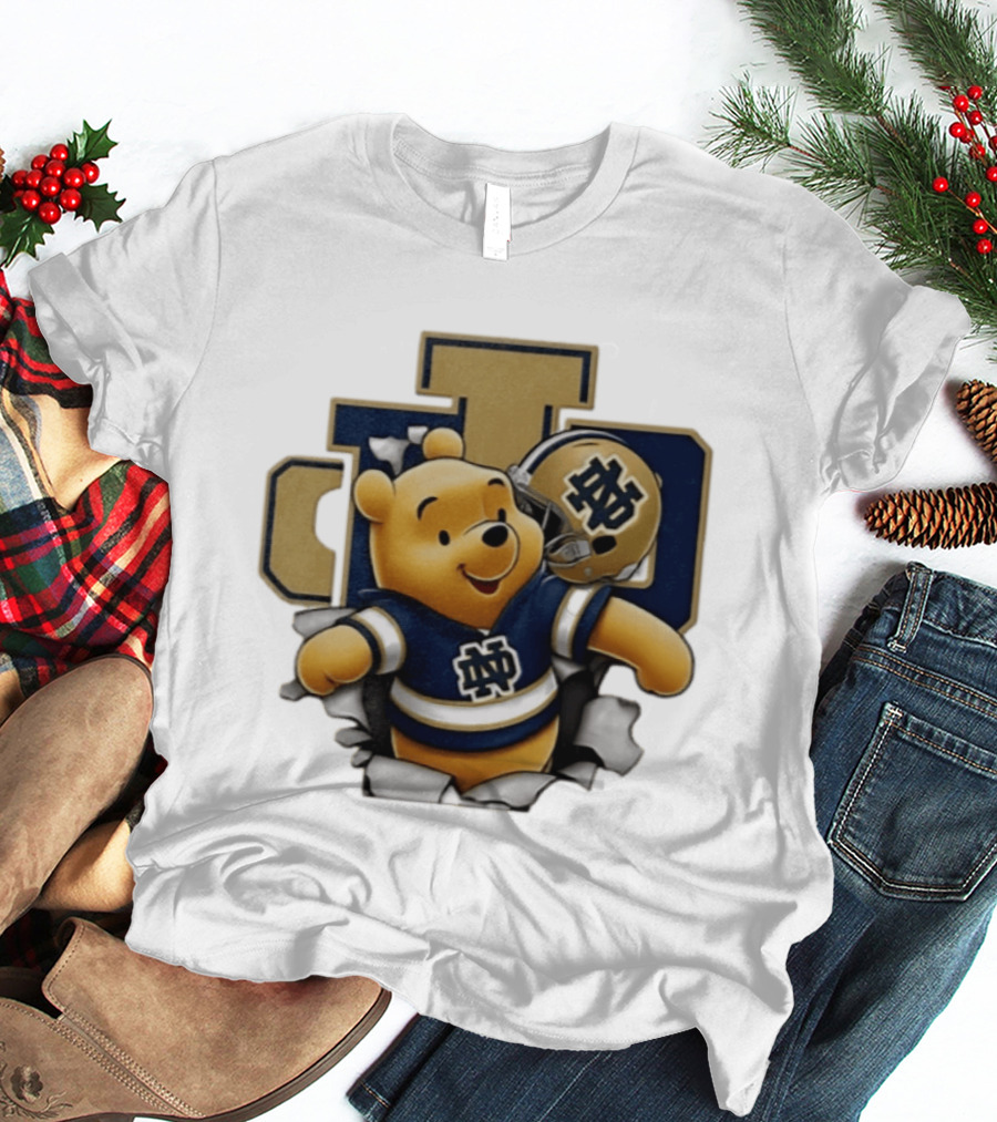 Notre Dame Fighting Irish Winnie The Pooh Football Fan Gear T-Shirt