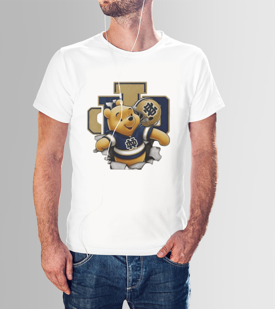 Notre Dame Fighting Irish Winnie The Pooh Football Fan Gear T-Shirt