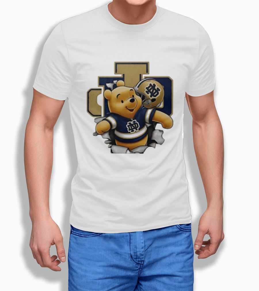 Notre Dame Fighting Irish Winnie The Pooh Football Fan Gear T-Shirt