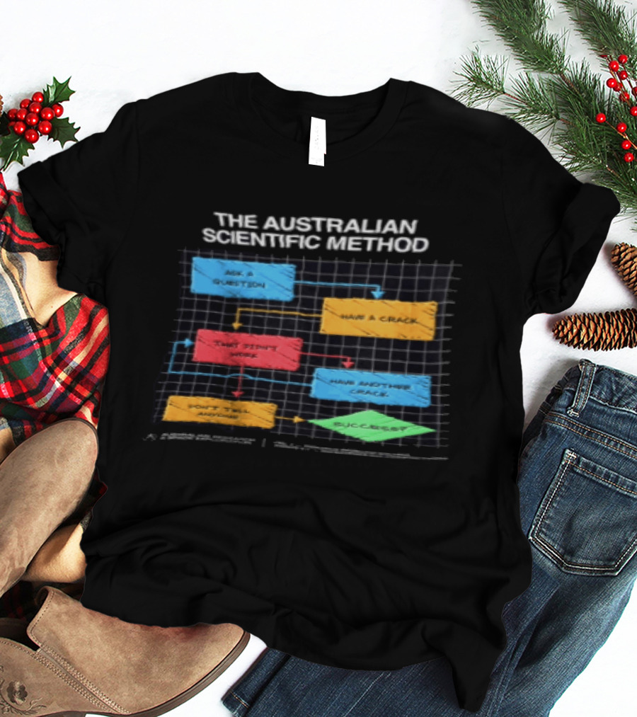 The Australian Scientific Method Ask A Question Have A Crack Try Again Success T-Shirt
