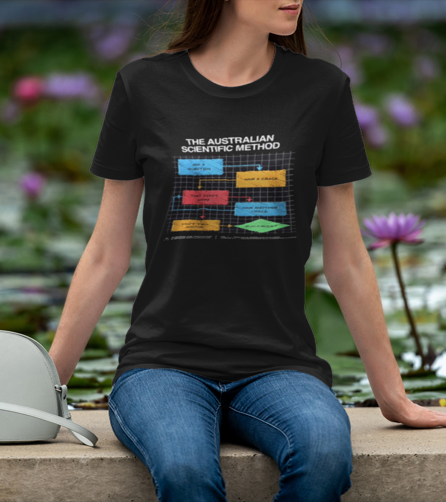 The Australian Scientific Method Ask A Question Have A Crack Try Again Success T-Shirt