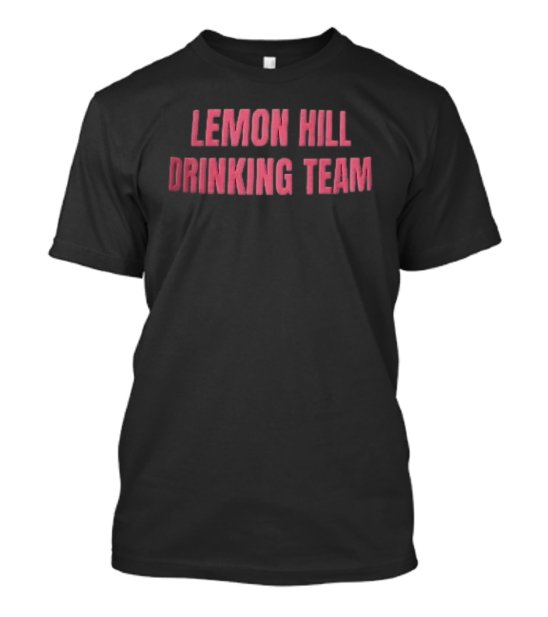 Lemon Hill Drinking Team Red Arched Block Lettering T-Shirt