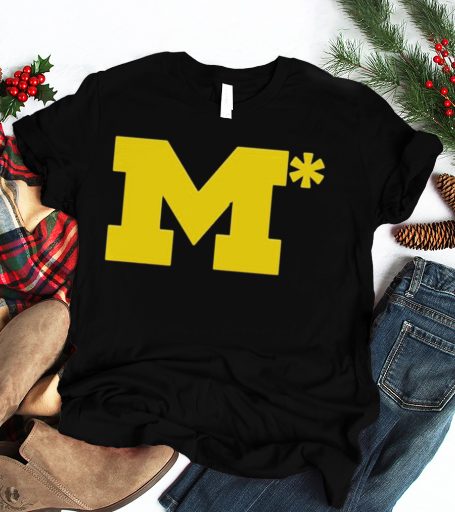 Michigan Wolverines M Asterisk 0.01 Seconds T-Shirt