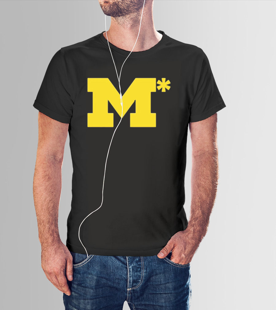 Michigan Wolverines M Asterisk 0.01 Seconds T-Shirt