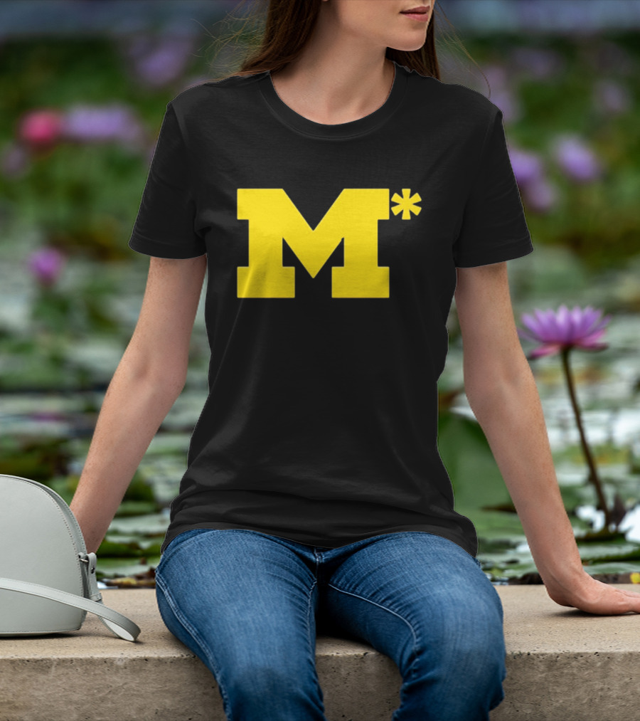 Michigan Wolverines M Asterisk 0.01 Seconds T-Shirt