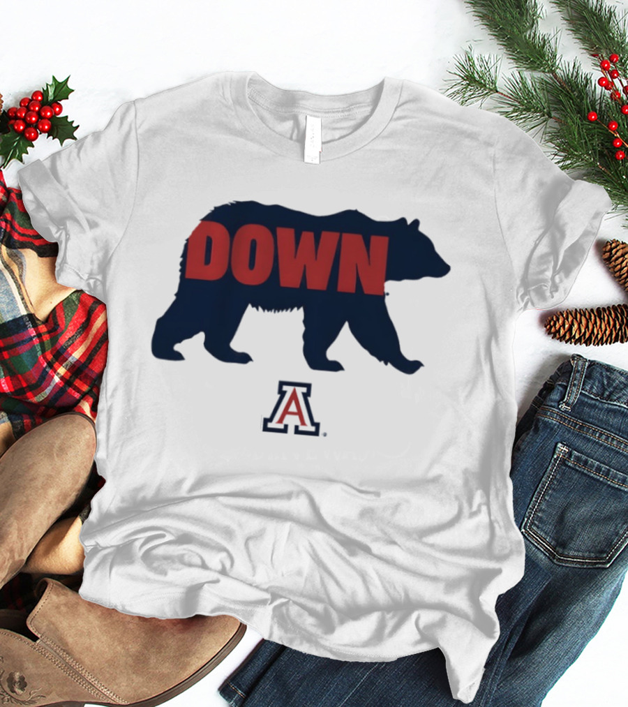 Arizona Wildcats Bear Down 2026 NCAA Men's Basketball Bear Silhouette A T-Shirt