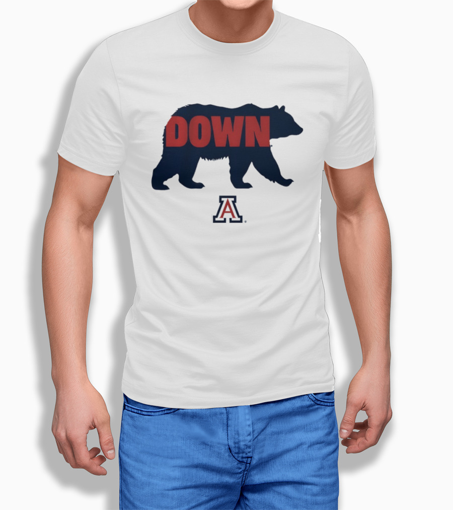 Arizona Wildcats Bear Down 2026 NCAA Men's Basketball Bear Silhouette A T-Shirt