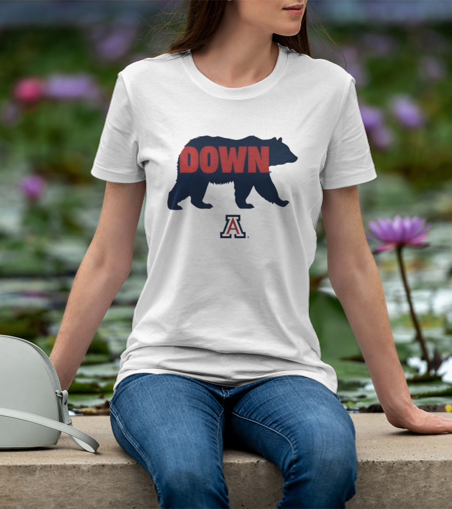 Arizona Wildcats Bear Down 2026 NCAA Men's Basketball Bear Silhouette A T-Shirt