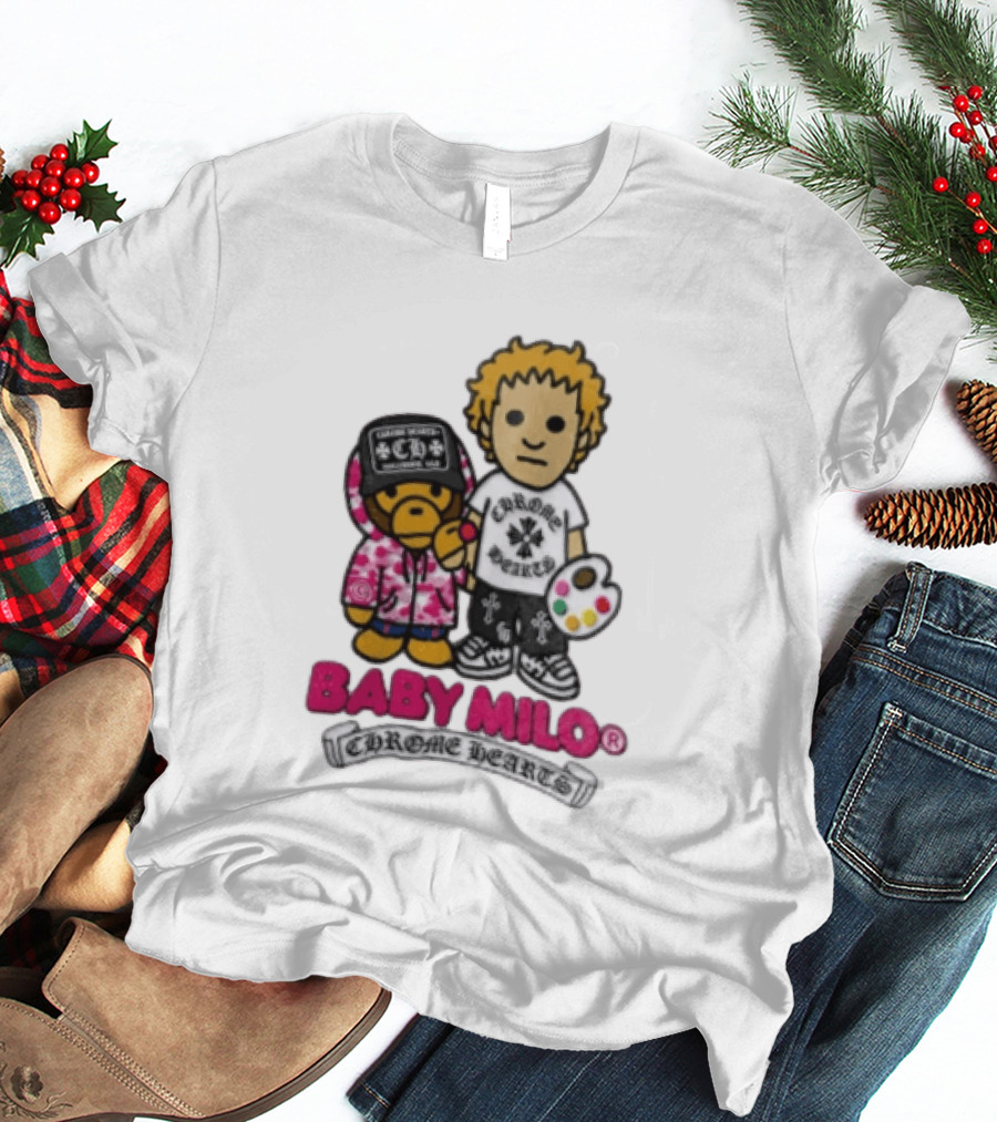 Baby Milo Chrome Hearts Collaboration Graphic Characters T-Shirt
