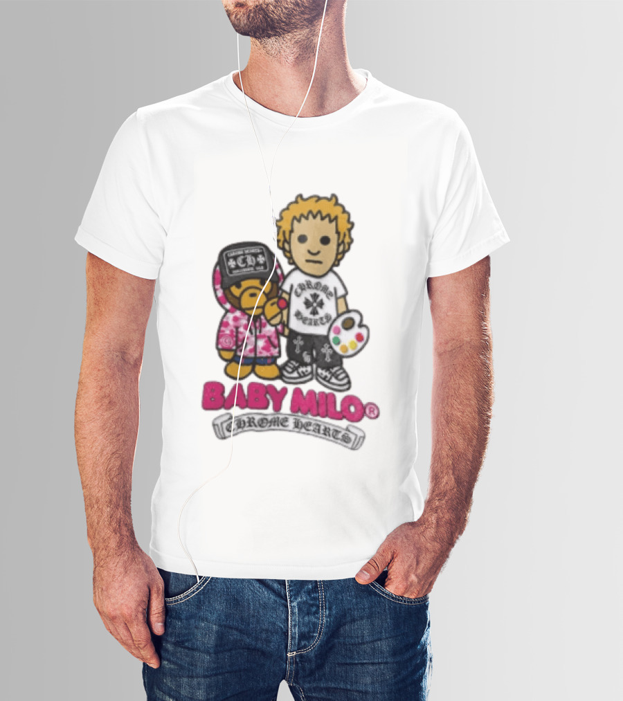 Baby Milo Chrome Hearts Collaboration Graphic Characters T-Shirt