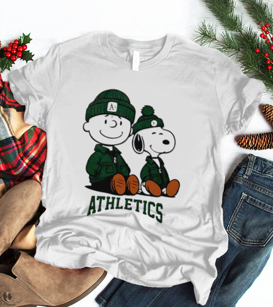 Charlie Brown Snoopy Athletics 2026 MLB Football T-Shirt