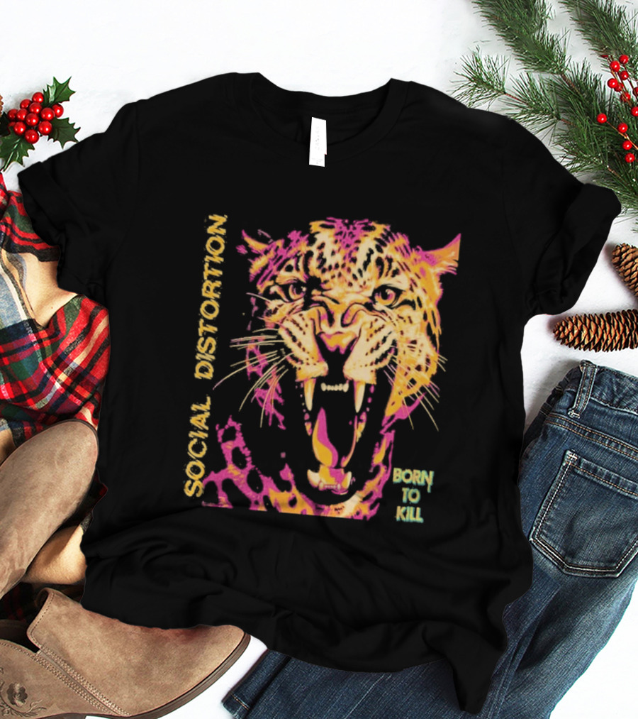 Social Distortion Born To Kill Roaring Leopard 2026 North American Tour T-Shirt