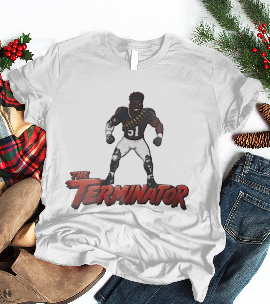 Houston Texans The Terminator Cyborg 51 Football Player T-Shirt
