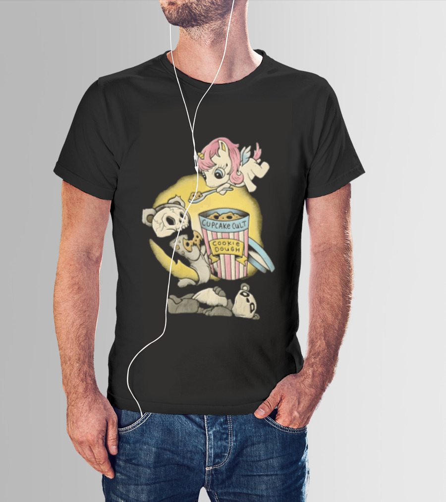 Cupcake Cult Cookie Dough Unicorn Skull Bear T-Shirt