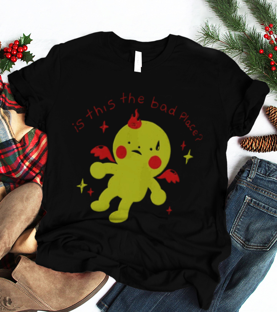 Is This The Bad Place Demon Creature Red Wings Yellow T-Shirt