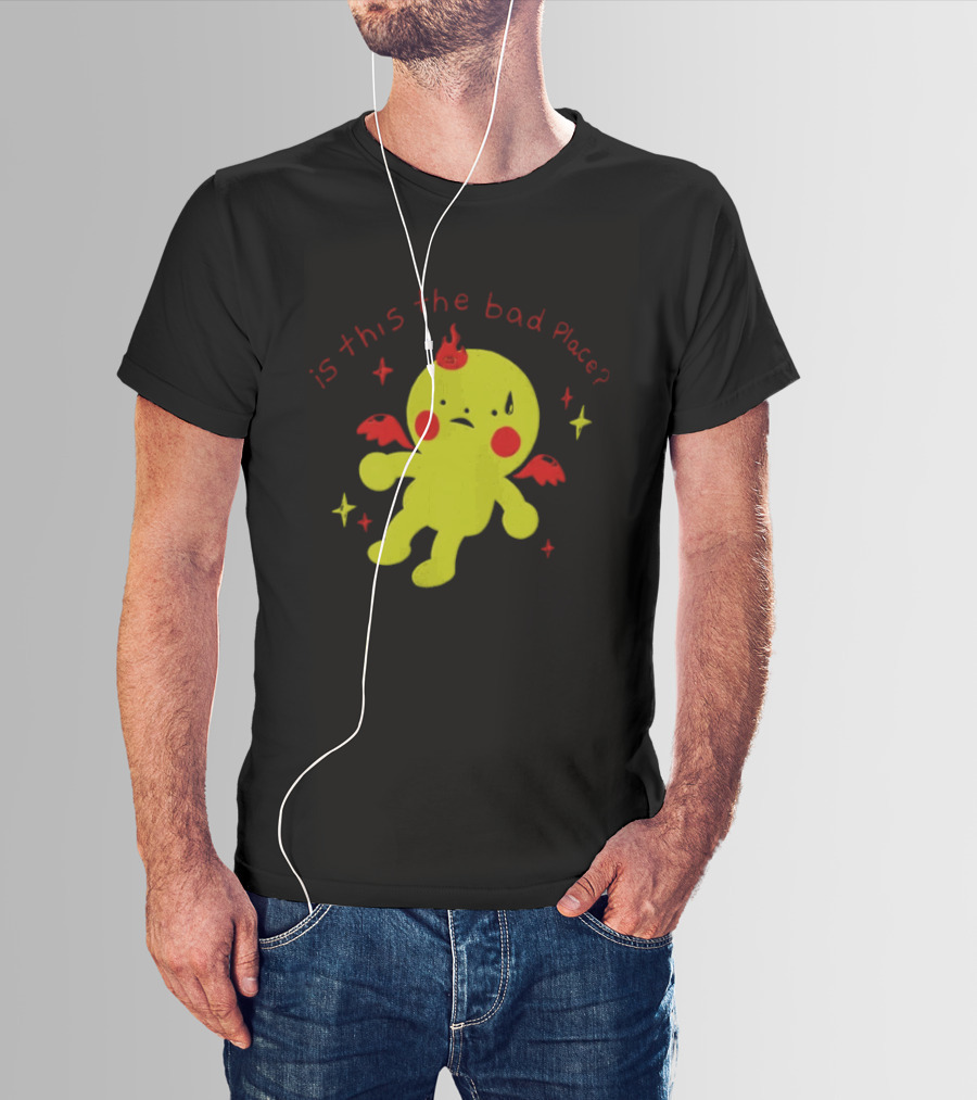 Is This The Bad Place Demon Creature Red Wings Yellow T-Shirt