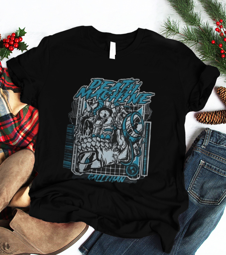 Death Machine Callihan Cyberpunk Skull Circuit Board T-Shirt