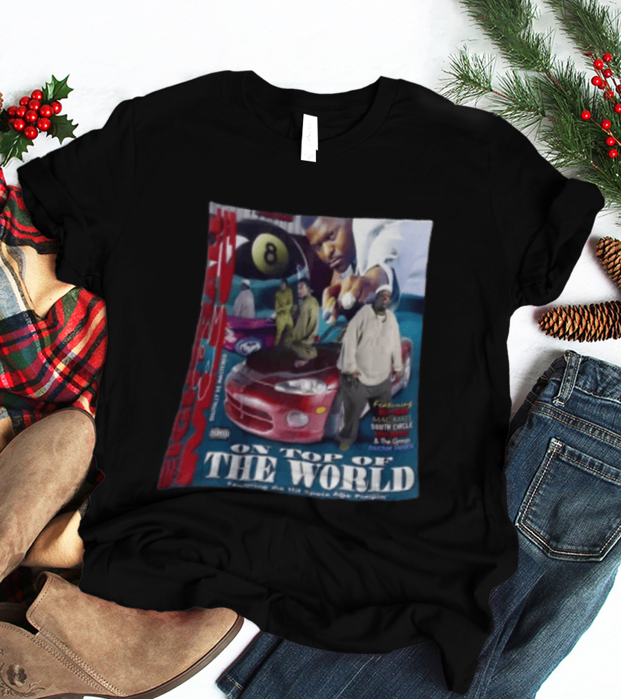 8 Ball On Top Of The World Featuring Mac Mall South Circle Space Age Pimpin Album T-Shirt