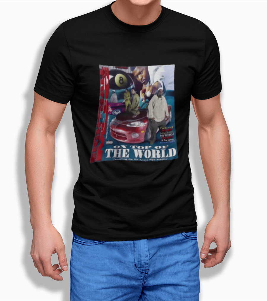 8 Ball On Top Of The World Featuring Mac Mall South Circle Space Age Pimpin Album T-Shirt