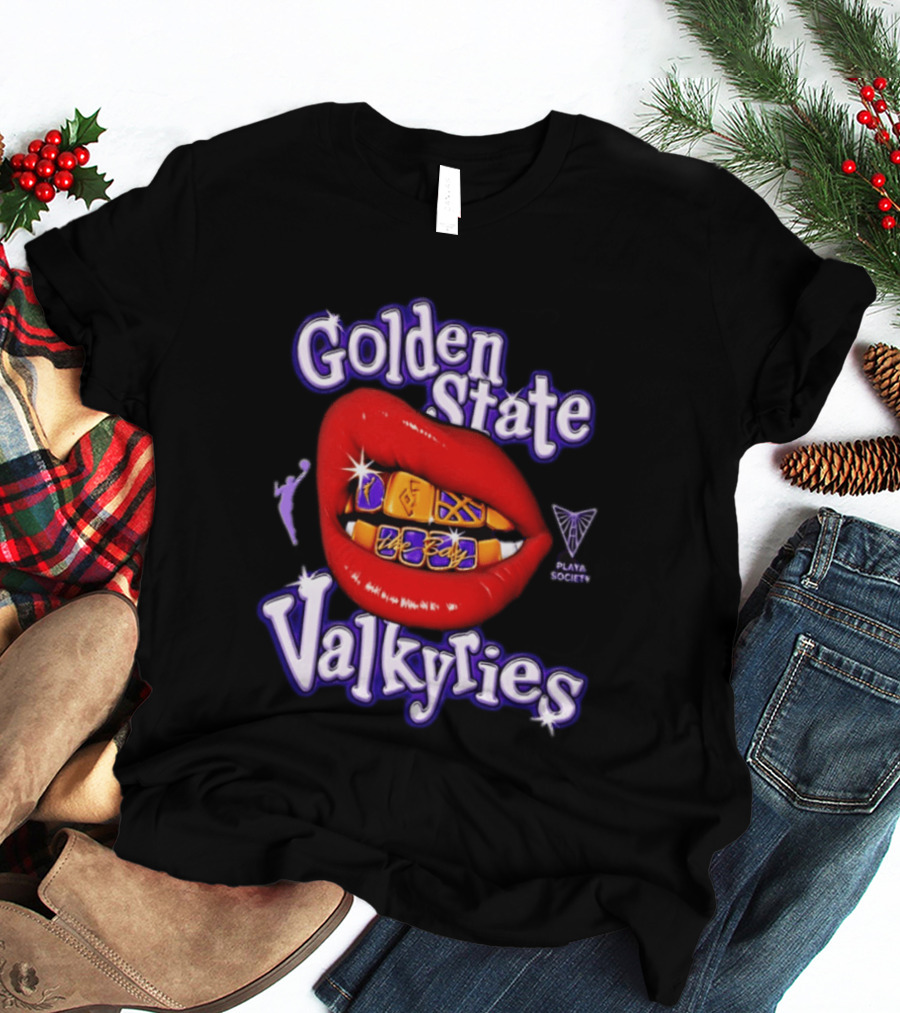 Golden State Valkyries The Bay Playa Society Lip T-Shirt