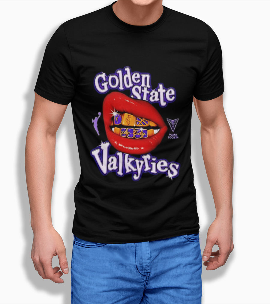 Golden State Valkyries The Bay Playa Society Lip T-Shirt