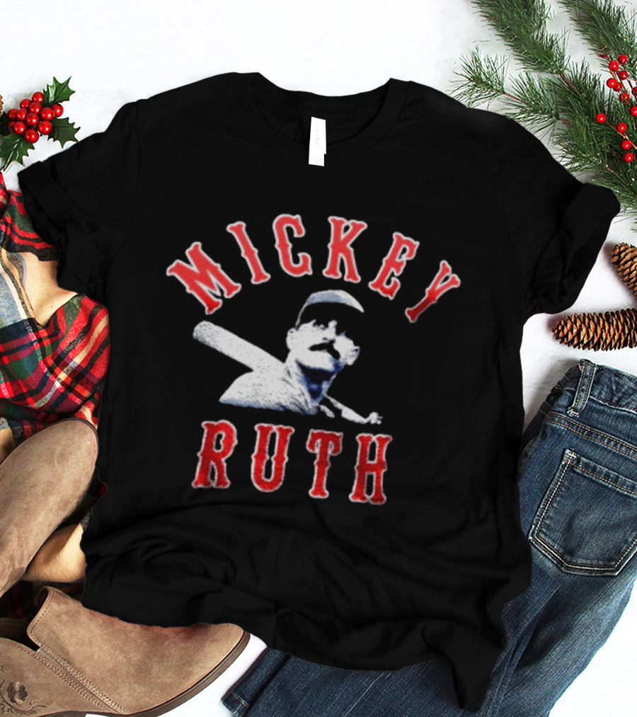 Mickey Ruth Baseball Player T-Shirt