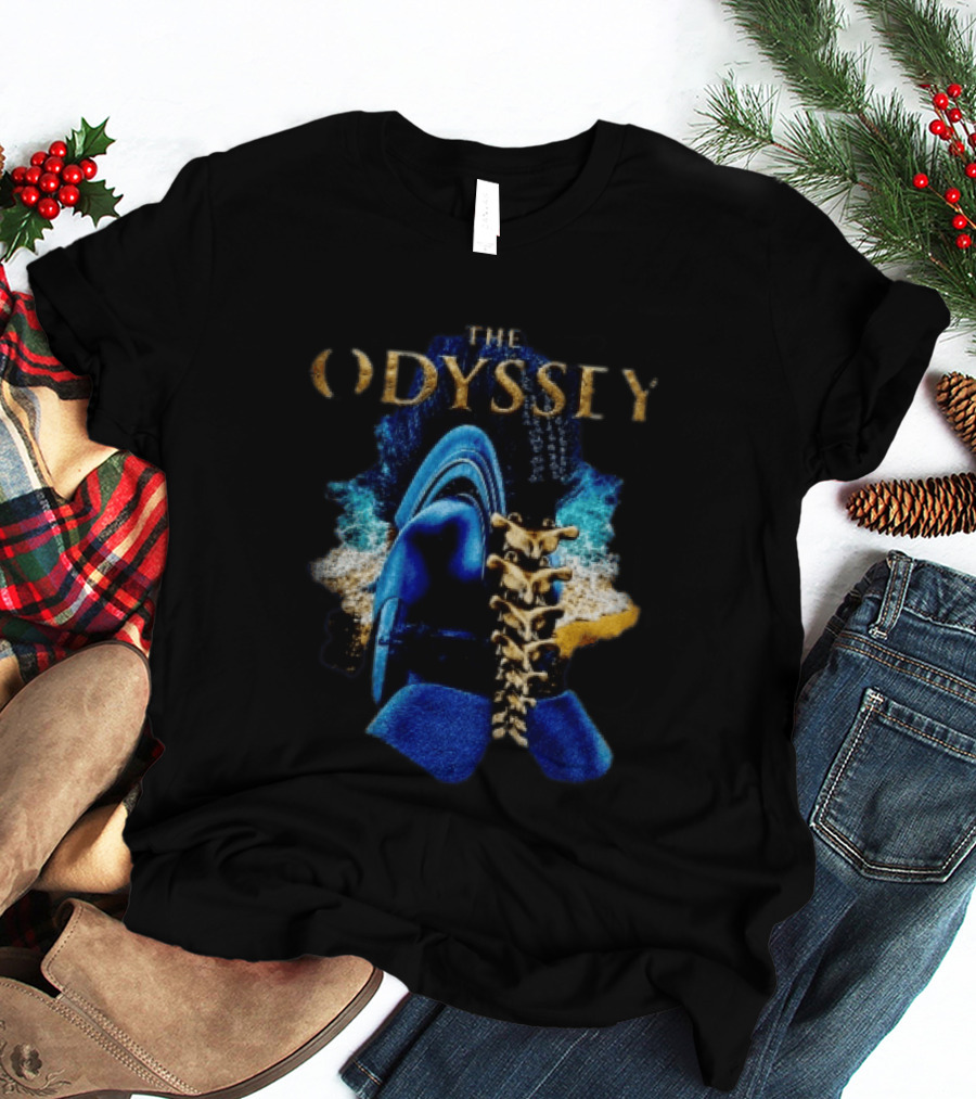The Odyssey Warrior Helmet Spinal Cord Spine T-Shirt