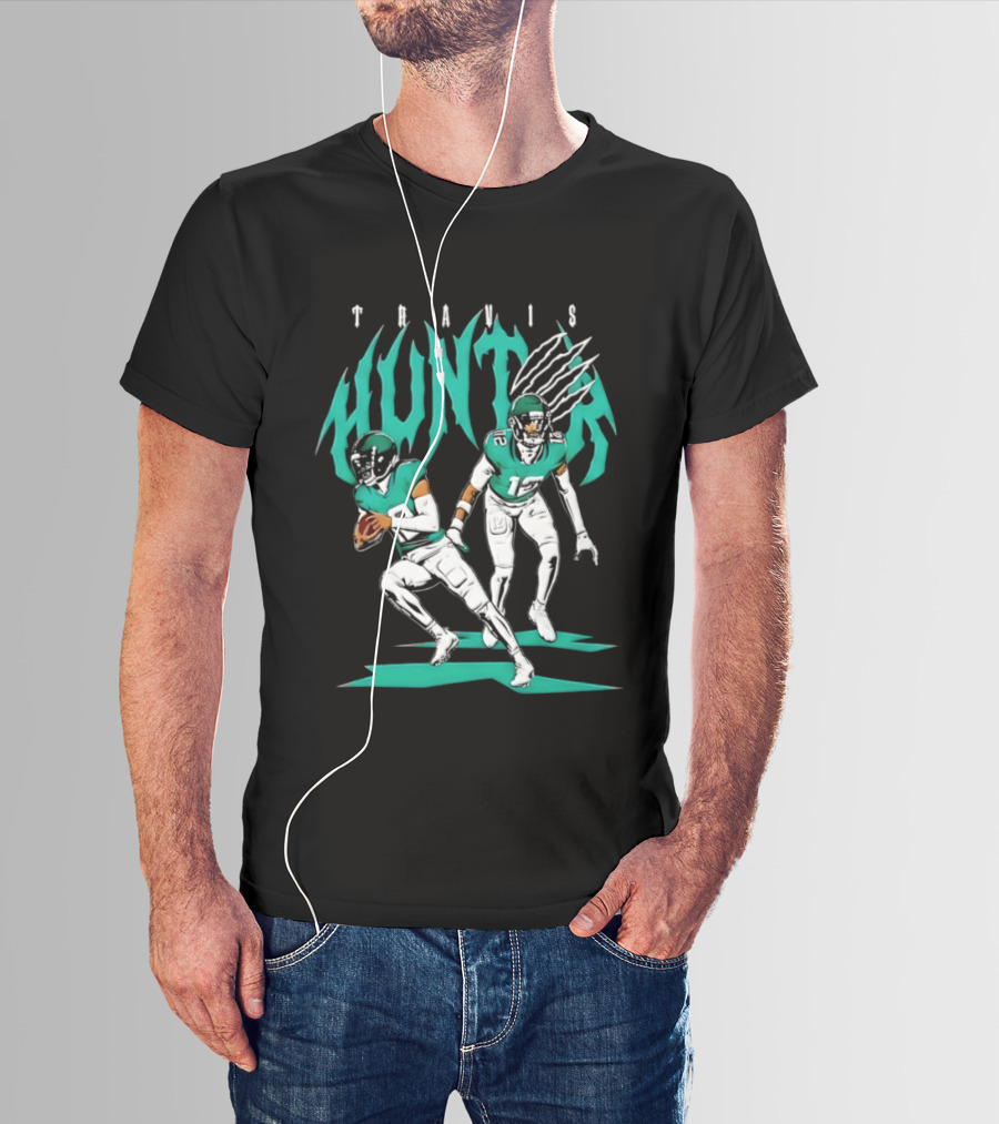Travis Hunter Jacksonville Jaguars Hunter Two Way Football Player Duo T-Shirt