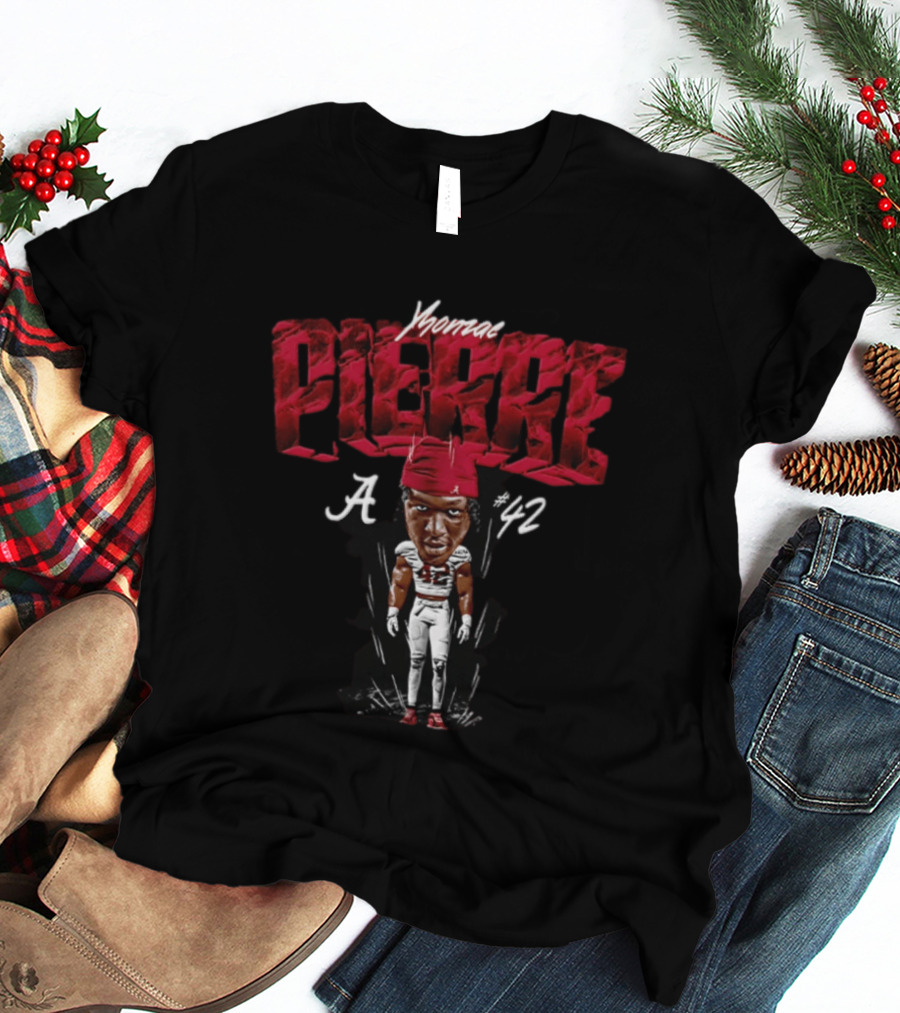 Yhonzae Pierre Alabama Crimson Tide #42 Football Player T-Shirt