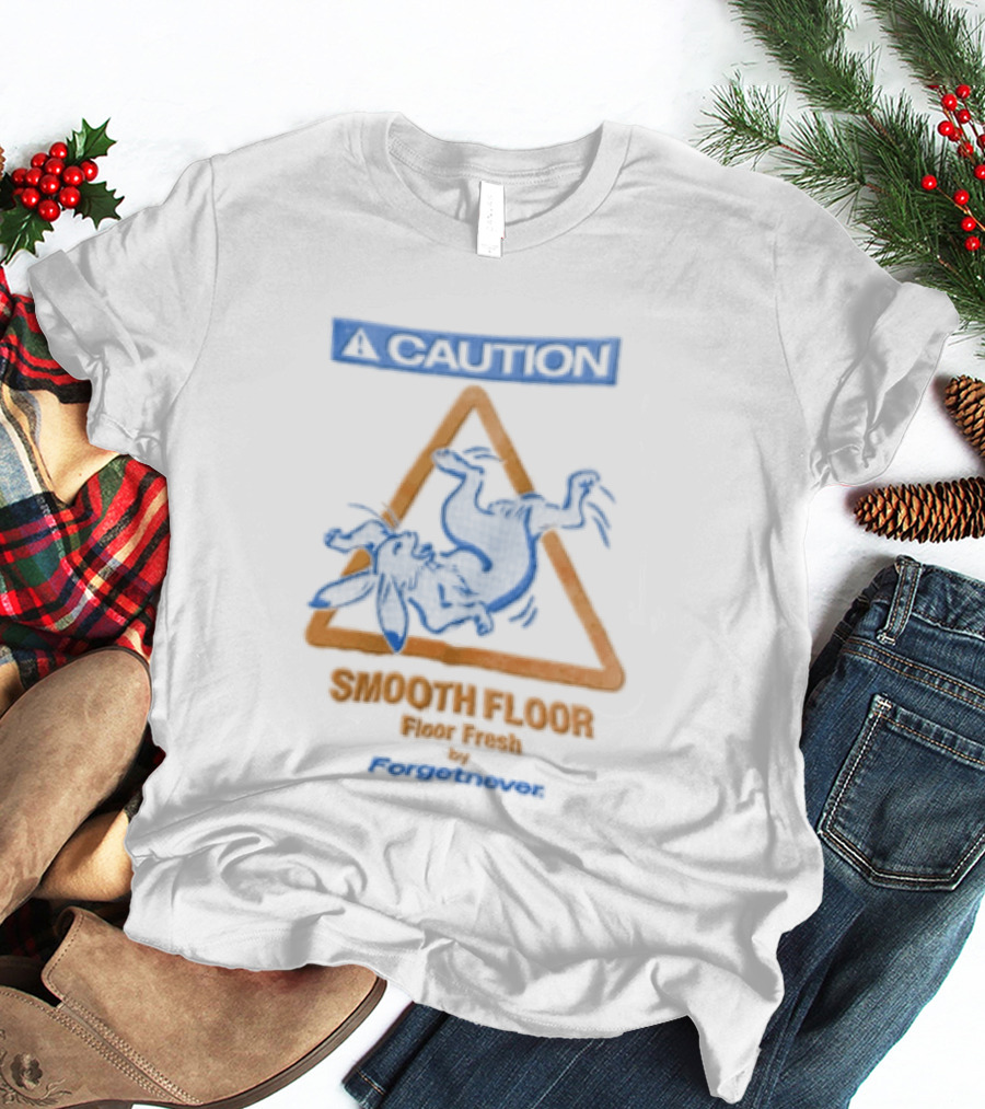 Caution Smooth Floor Forgetnever Rabbit Falling T-Shirt