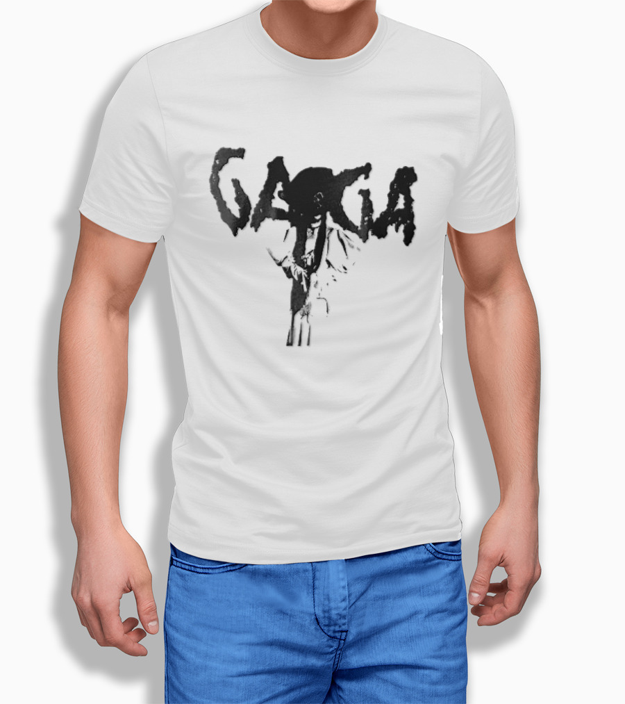 Gaga Halftone Wide Brimmed Hat Dripping Font Bootleg T-Shirt