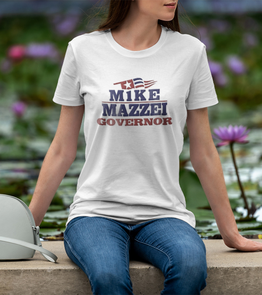 Mike Mazzei Governor Waving Flag Star T-Shirt
