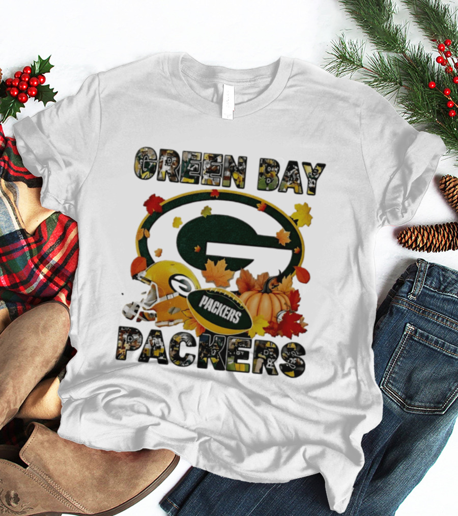 Green Bay Packers Football Fall Pumpkin Autumn 2026 Halloween T-Shirt