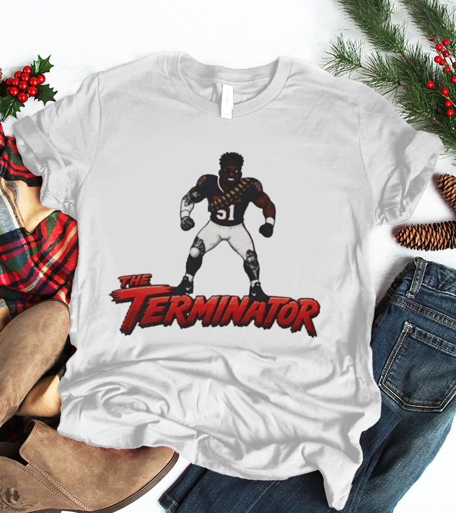 Streets Of Swarm Will Anderson Jr. The Terminator 51 Football Star Cartoon T-Shirt