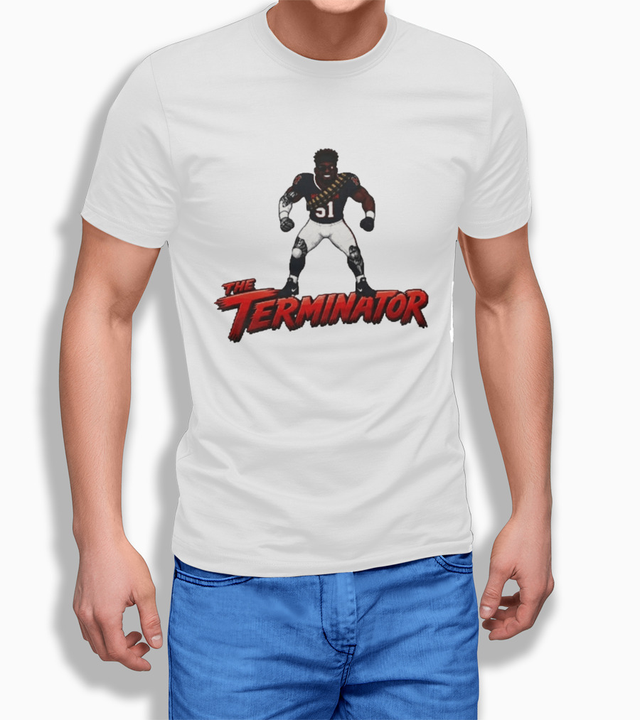 Streets Of Swarm Will Anderson Jr. The Terminator 51 Football Star Cartoon T-Shirt