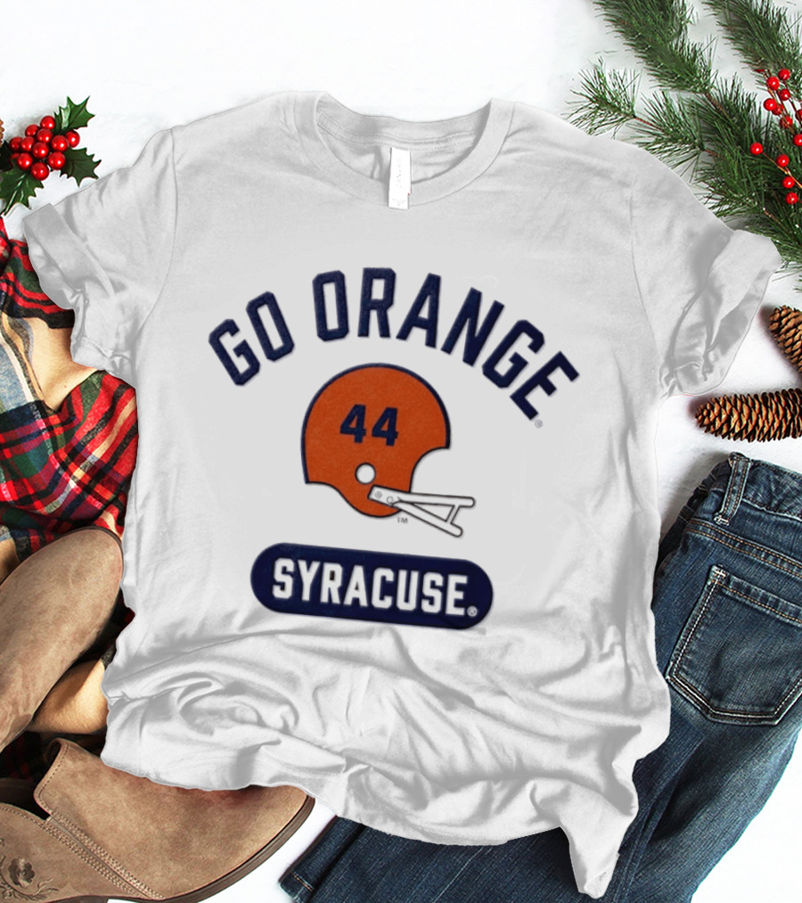 Syracuse Orange 44 Helmet Go Orange T-Shirt