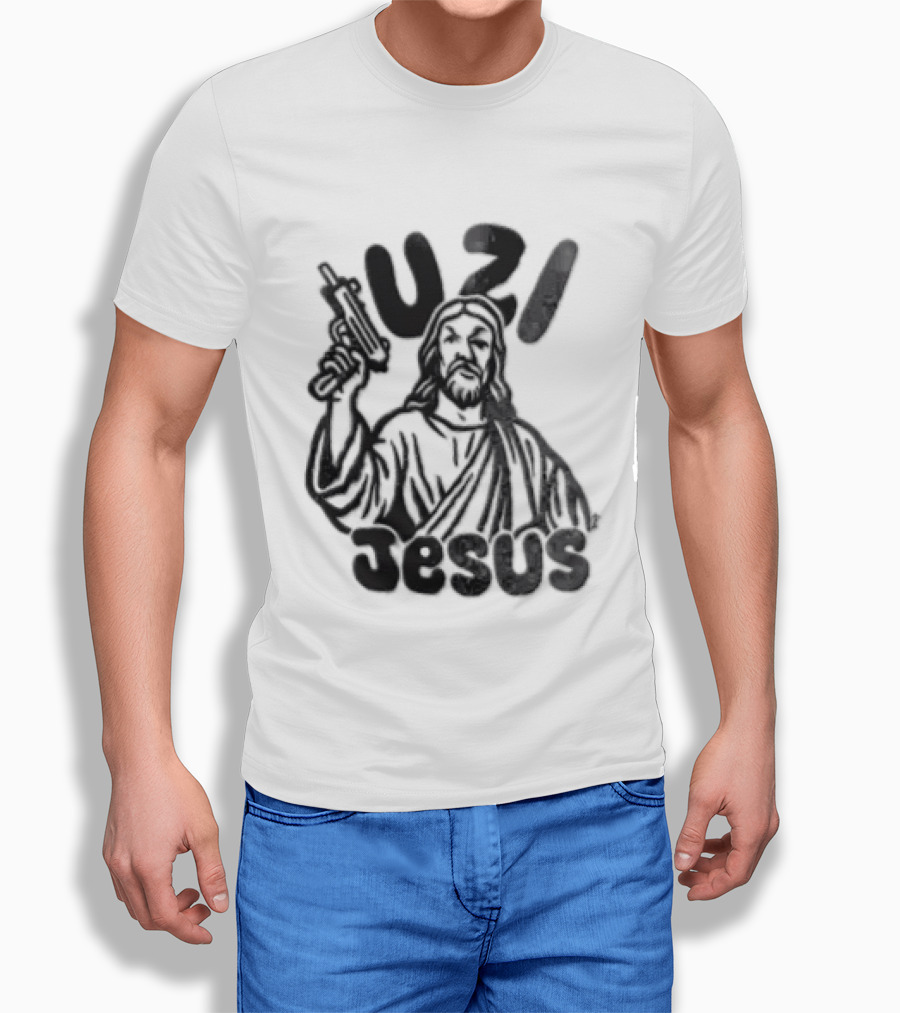 Uzi Jesus Iconic Urban Style Trend T-Shirt