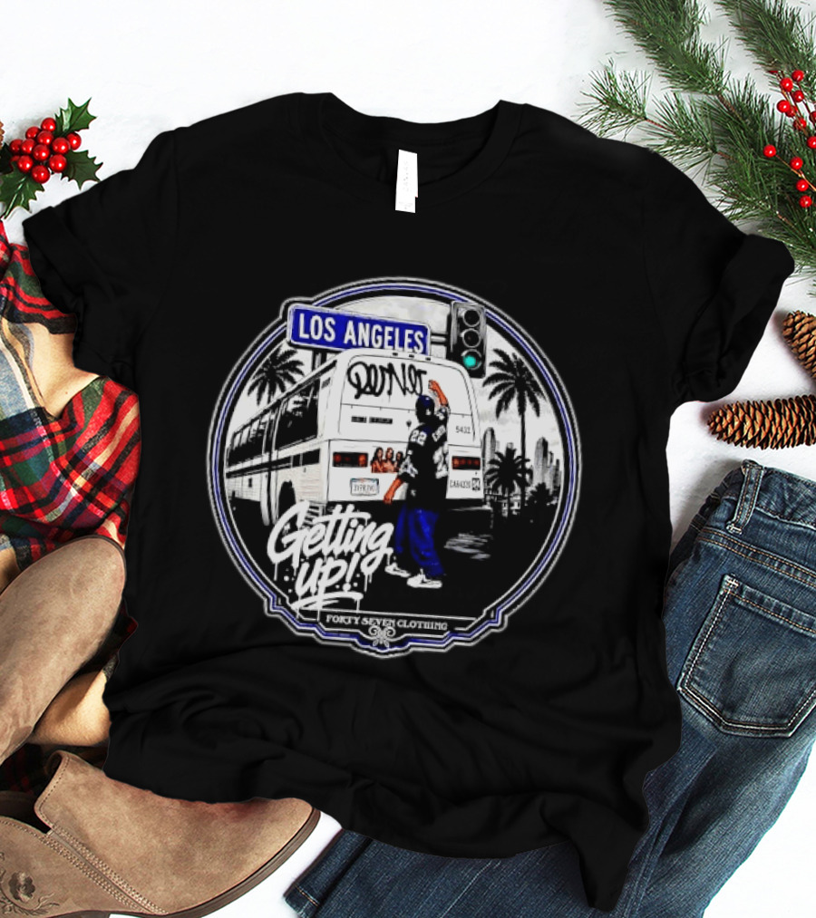 Los Angeles Getting Up Graffiti Dallas Cowboys Forty Seven Clothing T-Shirt
